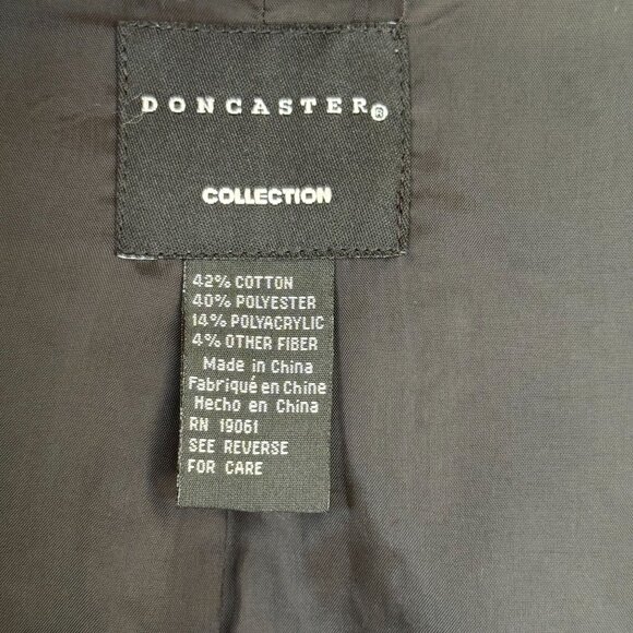 Doncaster Collection Black Tweed Fluffy Fringe Formal  Suit Jacket Plus Size 18W - Picture 11 of 15
